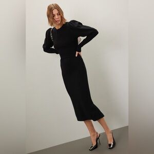 Toccin Violet Cable Midi Dress